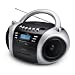 jWIN JXCD573BLK Portable MP3/CD Boombox with AM/FM Radio, Cassette Player and USB/SD/MMC (Black)