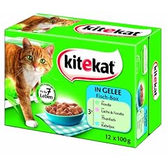 Kitekat Multipack 12x100g Fisch-Box in Gelee, 1er Pack (1 x 1.2 kg)