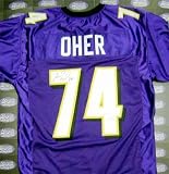 Michael Oher Autographed/Hand Signed football jersey (Baltimore Ravens) Purple