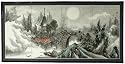 Asian D&eacute;cor & Gifts - 36" x 72" Bridge to Full Moon Chinese Art Oriental Wall Screen Painting