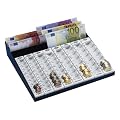 Wedo 160790037 Geldz�hlkasse lichtgrau inklusive Geldscheinfach 278x270x60mm, herausnehmbare M�nzrillen Fassungsverm�gen