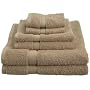 Pike Street 100-Percent Egyptian Cotton 725-Gram 6-Piece Towel Set, Driftwood