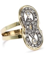 Moritz Glik "Kaleidoscope" 18K Gold and Pave Diamond Infinity Ring, Size 7