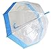 Blue Trim Clear Umbrella, Clear Bubble Umbrella, Dome Umbrella