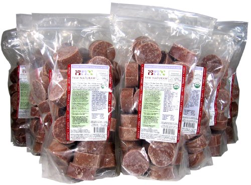 Paw Naturaw Organic Chicken Diet for Dogs, Medallions, 56-Ounce Zip Close Bags (Pack of 8)