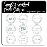 Photoshop Brushes - Simply Sealed: Boys Designer Digital Stamp Set