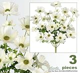 Three 23" Cosmos Artificial Flowers Silk Plants for Home Decoration