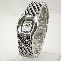 NICOLET Women's Silver-Tone Tonneau Shaped Watch with Textured Dial. Model: NC-2098W