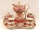 Teaset Red Toile