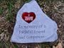 Pet Memorial Stone with Engraved Heart Tag-Deluxe