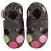 Momo Baby Soft Sole Baby Sandal Shoes- Circles Brown