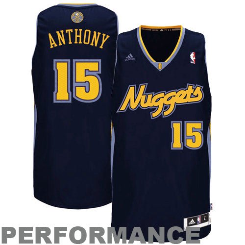 Adidas Denver Nuggets Carmelo Anthony Youth (Sizes 8-20) Revolution 30 Swingman Alternate Jersey Small