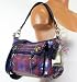 Coach Limited Edition Sequins Tartan Plaid Groovy Hobo Bag Purse Berry Multi