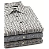 Nautica Big and Tall Long Sleeve Candy Stripe, Twill Minicheck, and Twill Tattersal Woven Shirt at Nautica