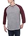 Stone Feather Men's Color Block Crewneck Cotton Fleece Raglan Sweatshirt