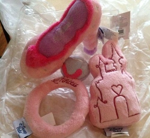 Detail image Disness Princess Dog Squeaky Toys 3 Piece Set Disney Pets