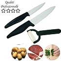 COFFRET 2 COUTEAUX + 1 EPLUCHEUR EN CERAMIQUE