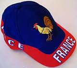 Casquette Supporter Equipe de France Sport - Rugby - Football - Handball - Tennis - Taille enfant / Ado / Adulte - Bleu