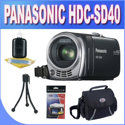 Panasonic HDC-SD40K HD SD Card Camcorder Black with Accessory Kit