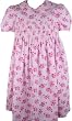 Laura Ashley Toddler Girls Fall/Winter Pink Floral Smocked Corduroy Dress-4 Toddler
