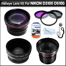 Fisheye Lens Kit For Nikon D3100 D5100 Digital SLR Camera Which Have Any Of These... by Butterfly