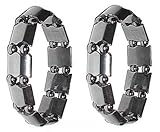 Set Of 2 Men's Hematite Metal Magnetic Therapy Bracelets S06C3-Med