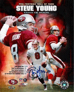 Steve Young Autographed/Hand Signed San Francisco 49ers 16x20 HOF Collage