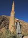 Afghani Man in Front of 12th Century Minaret of Jam, Ghor (Ghur, Afghanistan Art Phot...