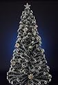 2ft (60cm) Indoor Frosted Snow affect Fibre Optic Xmas/Christmas Tree with stand and Star top and decoration