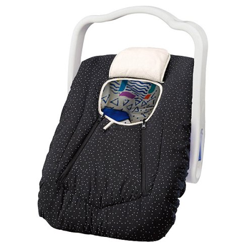 Baby\'s Cozy World Microfiber & Fleece Carrier Cover - Black with Khaki Dots