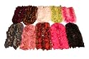 Poly Silk Ruffled Scarf with Frilled Edge