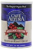 Cafe Altura Organic Coffee, Regular Roast Decaf, Ground, 12-Ounce Can (Pack of 3)