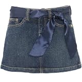 glitter denim skort