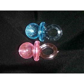 12 Plastic Pacifiers <a href='http://www.babyshower7.com/wp-content/plugins/wp-affiliate-pro.php?id=2' onmouseover=