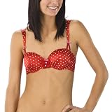 Xhilaration&reg; Juniors Satin Bra - Red With White Polka Dots