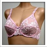 Venus $39 Pink Floral Lace Full Coverage Bra #2405 sz 34B 36A 38A