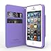 iPhone SE Case, Cellto PU Leather Wallet Cover Stand and Reversible Magnetic Flap Flip Cover for Apple iPhone SE/iPhone 5S / iPhone 5 - Mint/Purple