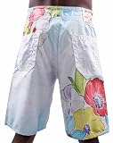 TRUE RELIGION Paradise Floral Swim Mens Board Shorts White Size 34
