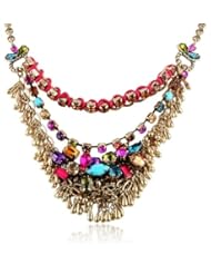 Betsey Johnson "Carnival" Multi-Chain Crystal Necklace, 19"