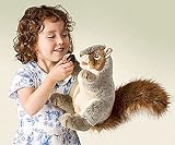 Plush Gray Squirrel Puppet 12
