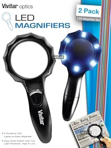 Vivitar Viv-mag-2 Set Of 2 Magnifying Glasses