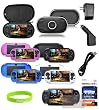 CrazyOnDigital Skin Case Covers with Charger and Screen Protector for Sony Playstation PS Vita (10-item). CrazyOnDigital Retail Package