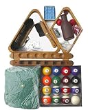 Billiard Pool Table Accessory Kit W/ Ball Set Cue Rack