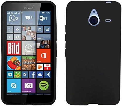 Slim Sleek TPU Durable Hard Cover Protector Phone Case for Microsoft Lumia 640xl + FREE PRIMO DESIGN CARTOON FOLDABLE TOTE BAG (BLACK)