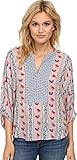 UPC 612000448432 product image for BCBGMAXAZRIA Women's Felix Print Block Poet Blouse, Shadow Blush Combo, Small | upcitemdb.com