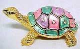 Jeweled Tortoise Trinket Box Bejeweled Turtle