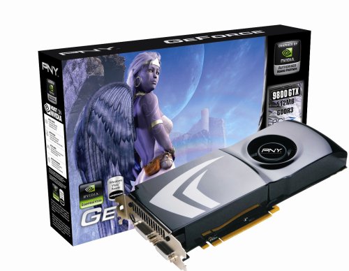 PNY GeForce 9800 GTX PCIe 512MB Grafikkarte GDDR3 2xDVI-I Dual Link HDTV-Out