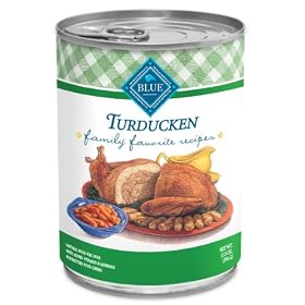 Blue Buffalo Family Favorite Canned Dog Food, Turducken (Pack of 12 12.5-Ounce Cans)