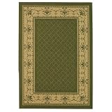 Safavieh Courtyard Collection CY0901-1E06 Olive and Natural Indoor/Outdoor Area Runner, 2-Feet 4-Inch by 6-Feet 7-Inch