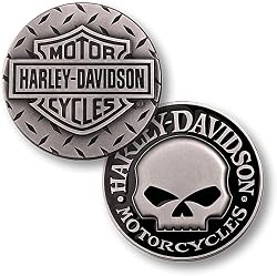Harley-Davidson Diamond Plate, Willie G Skull Challenge Coin